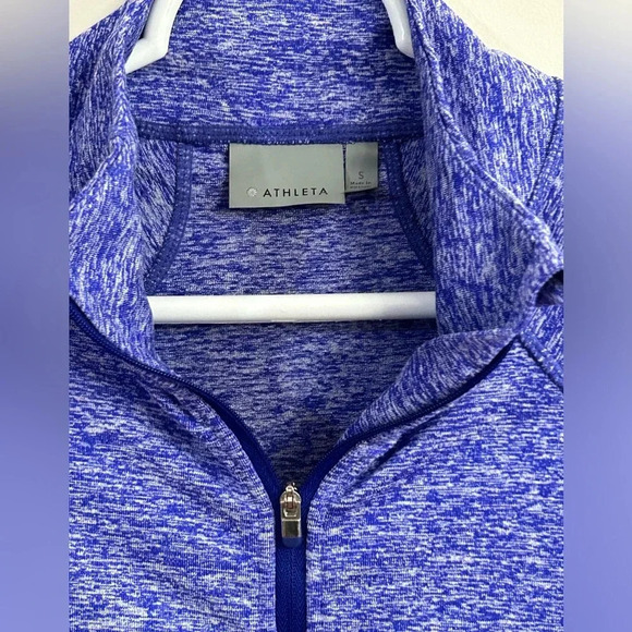 ATHLETA Small Running Wild Half Zip Pullover in Heathered purple pickleball golf - Picture 5 of 10